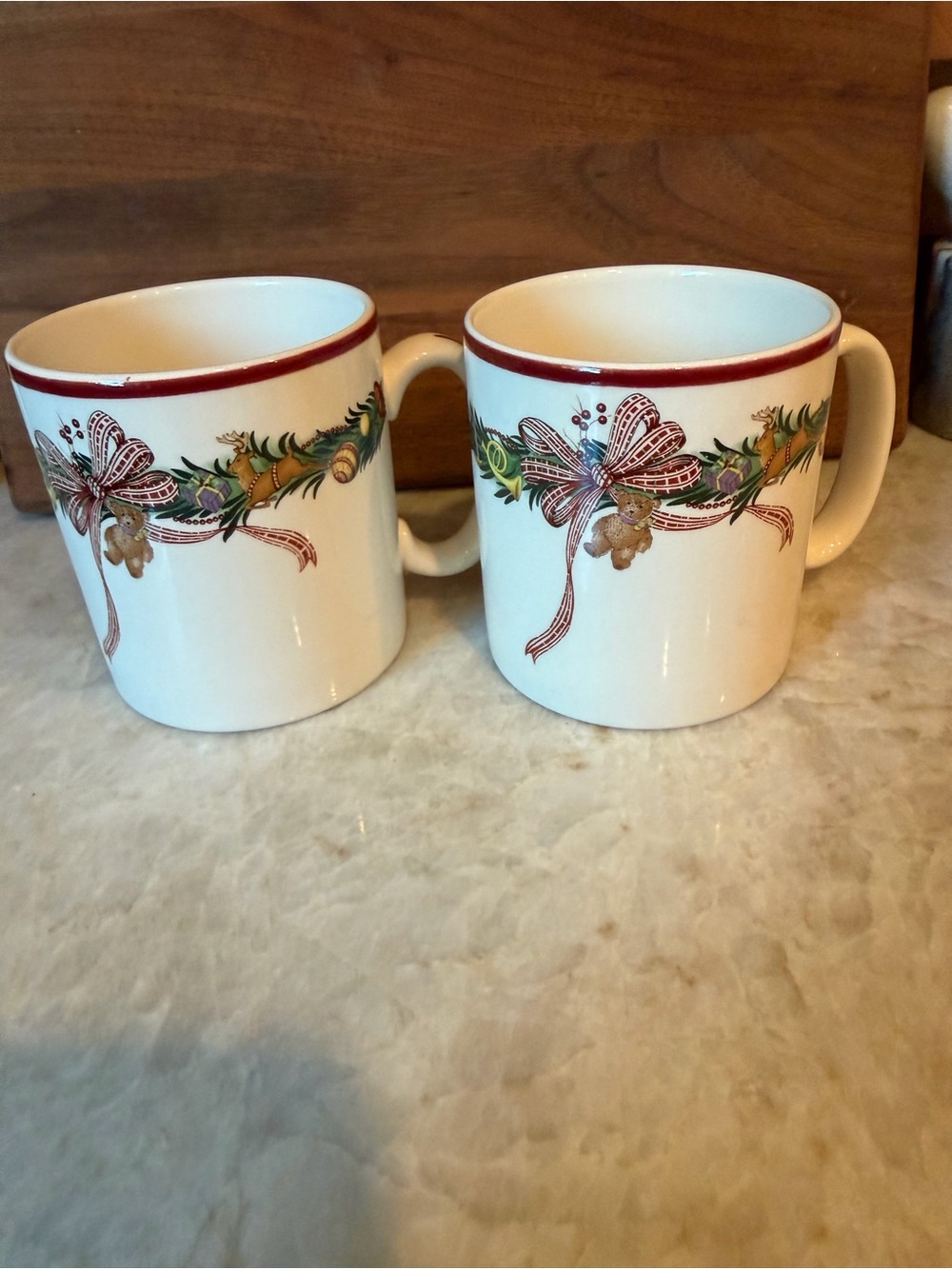 Vintage Spode Christmas Memories holiday mugs set of two